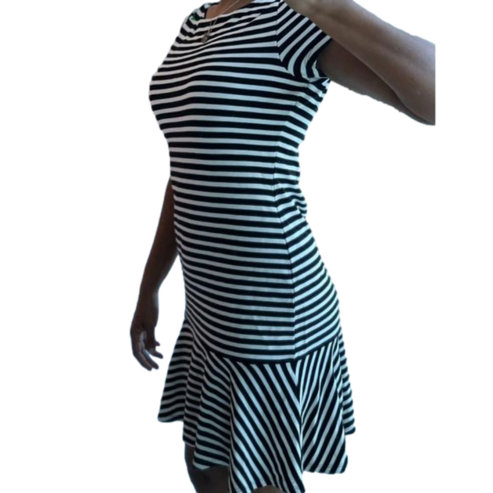 Ralph Lauren Sz PM petite medium striped flounce dress